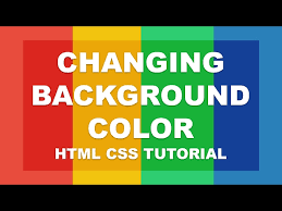 changing background color html css