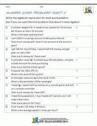Word Problems Worksheets 99worksheets