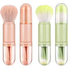 2 pieces small makeup brush set 4 in 1