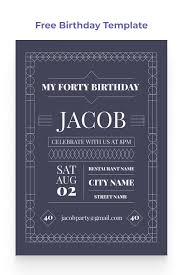 free birthday invitation templates