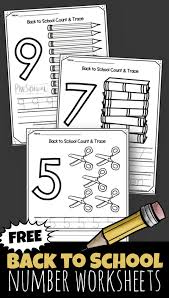 Numbers 1 10 printable worksheet. Free Back To School 1 10 Number Worksheets