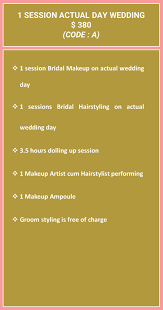 bridal actual day rates lili makeup