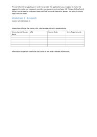 Online Writing Lab   personal statement brainstorming worksheet UCAS