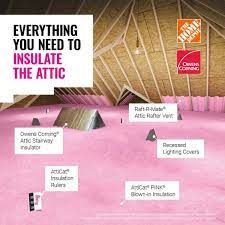 Airflow for your attic comes from outside your home and pushed up underneath the roof and out of a vent. Owens Corning Raft R Mate 22 1 2 In X 4 Ft Attic Insulation Rafter Baffle Proper Vents 70 Pieces 70rm The Home Depot
