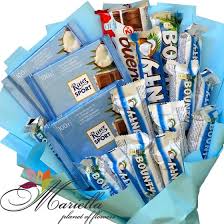bouquet with bounty ritter sport