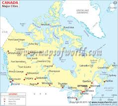 canada map with cities map of canada