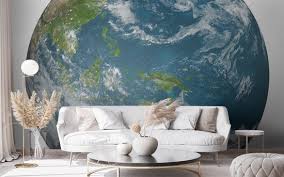 Wall Mural Planet Earth With Clouds