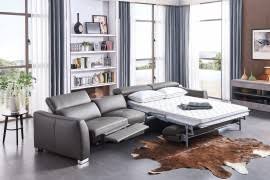 leather sectionals with bed and mattress