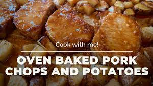 oven baked pork chops with potatoes 2