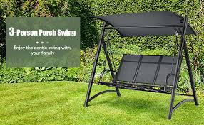 3 Person Porch Swing Chair With Anti