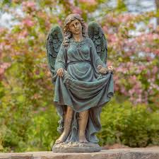37 tall magnesium angel statue and