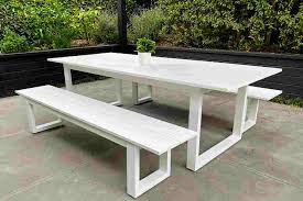 Outdoor Dining Table 2 Bench Seats