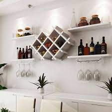 white black wall shelves wine racks