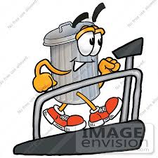clip art graphic of a metal trash can