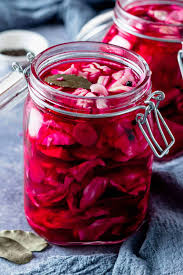 perfectly pickled beet and cabbage