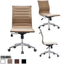 For best armless desk chair, we will offer many different products at different prices for you to choose. Tan Sleek Swivel Modern Adjustable Pu Leather Office Chair Mid Back Armless Ribbed Chair Conference Room Work Task Desk On Sale Overstock 14390878