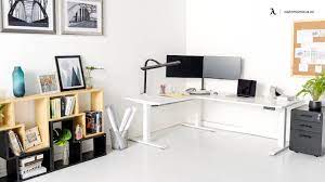 l shaped desk office layout ideas