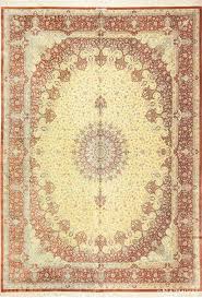 fine luxury persian silk qum rug 49398