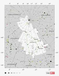 Sky Chart Of The Constellation Cepheus The King Cepheus