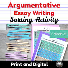 argumentative essay writing sorting