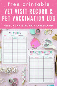 printable vet record template and pet