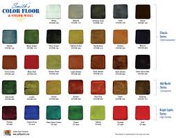 Smith Paint Products Water Based Concrete Stains Color Chart