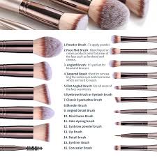 bs mall makeup brushes 16 pcs stand up