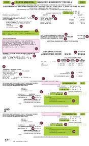 supplemental secured property tax bill