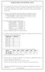 Charts And Graphs Free Math Worksheet From Www Funmaths Com