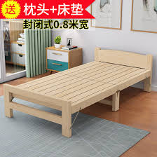 full solid pine wood foldable bedframe