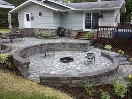 Bring the indoors out and the outdoors alive with the seattle fire pit! Stone Patio Ideas With Fire Pit Novocom Top