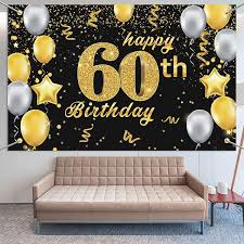 gold 60th birthday party decorations