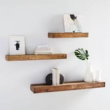 reclaimed solid pine floating shelf
