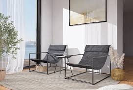 Outdoor Lounge Chair Steel Olefin
