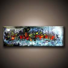 abstract cityscape painting by