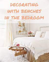decorating with benches in the bedroom