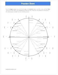Sin On Unit Circle Math Unit Circle Chart Template With