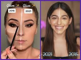 2016 vs 2021 makeup challenge