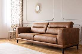 leather furniture in a storage