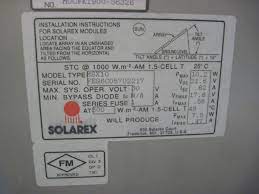 solarex solar module panel msx10