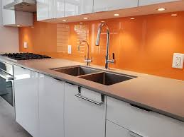 The kitchenette fabulously boasts portland orange glass painted backsplash, black worktop, and metallic. Backpainted Glass Backsplash Bspl 872 Cbd Glass