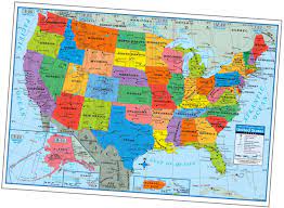 Amazon.com: Superior Mapping Company United States Poster Size Wall Map 40  x 28 with Cities (1 Map) : Home & Kitchen