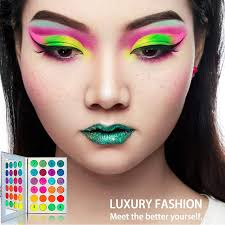 neon glitter eyeshadow palette makeup