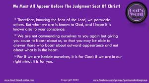 judgment seat of christ