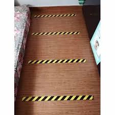 yellow black safety floor marking tape