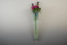 Hand Blown Glass Wall Vase Wall Pocket