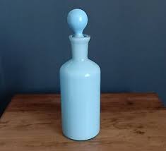 Vintage Blue Glass Bottles Pips Trip