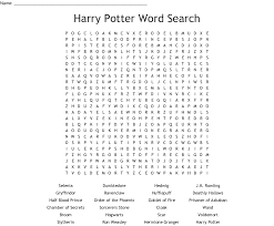 harry potter word search wordmint preview of word search