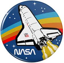 The space shuttle was a partially reusable low earth orbital spacecraft system operated from 1981 to 2011 by the national aeronautics and space administration (nasa). Amazon Com Nasa Logo Over Space Shuttle With Rainbow Pinback Button Pin Clothing