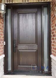 Brown Fiberglass Front Door With